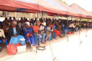 OSHAKATI,12 December 2025- The community members of Onakamwandi gathered during the regional commemoration of the world AIDS day on Friday. The world AIDS was commemorated under the theme: sustaining HIV response, ending stigma and building resilient communities.(photo: Ester Hakaala) NAMPA