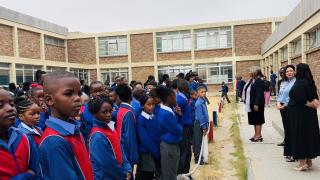 SWAKOPMUND, 12 January 2026 - Minister of Education, Innovation, Youth, Sport, Arts and Culture Sanet Steenkamp visited several schools in Swakopmund as part of her ministry’s assessment on how schools in Erongo Region were opening and to present the 2025 national examination results to President Netumbo Nandi-Ndaitwah. (Photo by: Isabel Bento) NAMPA