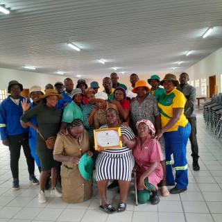EPUKIRO, 14 January 2026 - Epukiro Secondary School's staff celebrates the school's achievement in the Grade 12 NSSCAS results. (Photo: Contributed)