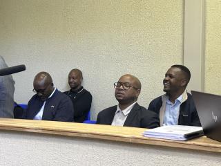 WINDHOEK, 21 January 2026 - Fishrot suspects in the dock at the Windhoek High Court. (Photo by: Eba Kandovazu) NAMPA