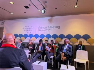 SWITZERLAND, 22 January 2026 - Director-General of the National Planning Commission, Kaire Mbuende at the high-level session on “The Future of Nuclear Energy in Africa” at the World Economic Forum Annual Meeting in Davos, Switzerland. (Photo: Contributed) 