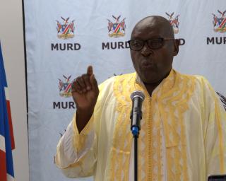 ONDANGWA, 26 January 2026 - Urban and Rural Development Minister James Sankwasa. (Photo by: Andreas Thomas) NAMPA