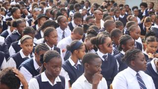 WINDHOEK, 30 January 2026 - Prime Minister Elijah Ngurare addressed learners at Hochland High School on Thursday. (Photo: Contributed)