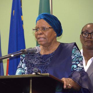 WINDHOEK, 04 February 2026 - Swapo Party President Netumbo Nandi-Ndaitwah at the opening of the induction workshop for party lawmakers (Photo: Andreas Thomas) NAMPA
