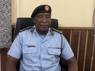 RUNDU, 04 February 2026- Kavango East Regional Police Commander, Commissioner Andreas Haingura speaking to NAMPA on Wednesday. (Photo by: Sawi Hausiku) NAMPA 