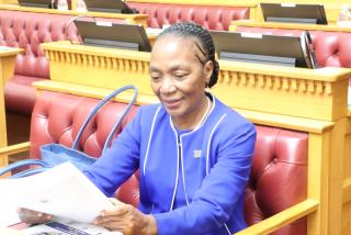 Windhoek, 26 February- Minister of Finance, Ericah Shafuda at the tabling of the 2026/27 Appropriation Bill. (Photo by Eba Kandovazu). NAMPA