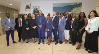 WINDHOEK, 27 FEBRUARY 2026 - Minister of Finance, Ericah Shafudah, Governor of the Bank of Namibia, Ebson Uanguta, Deputy Governor of the Bank of Namibia, Leonie Dunn, with members of the Instant Payments Namibia, Bank of Namibia and representatives from the participating institutions. (Photo: Contributed) NAMPA 