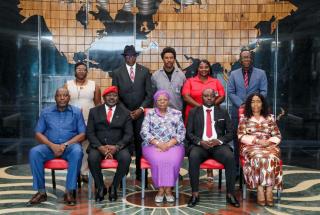 WINDHOEK, 05 March 2026 - NEFF delegation, led by Deputy President Iipumbu, met with President Nandi-Ndaitwah on Thursday to discuss key national concerns like employment, health, labor practices, and development. (Photo: Contributed) NAMPA.