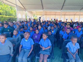 ONDERA, 06 March 2026- School going children from farm Ondera during the official launch of the emergency food support programme on Friday

(Photo: Max Henrich) NAMPA 