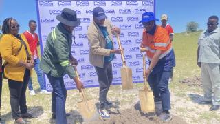 ONYUULAYE, 07 March 2026- Oshikoto Governor Sacky Kathindi (C) during the official launch of the basic sport facility in Onyuulaye in Okankolo constituency on Saturday.

(Photo: Max Henrich) NAMPA