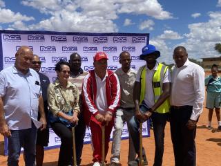 Aranos groundbreaking of infrastructure development project on Tuesday.