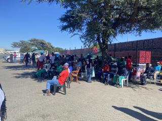 WINDHOEK, 12 March 2025 - Namib Mills employees on strike in Windhoek. (Photo: Edward Tenete) NAMPA