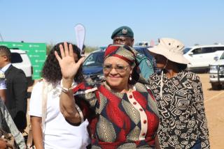MARIENTAL, 18 March 2026 - Vice-President, Lucia Witbooi during the launch of the Government Institutions Pension Fund (GIPF) Pension-Backed Home Loan Scheme in Mariental, Hardap Region. (Photo contributed) 