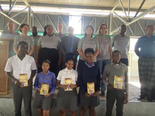 Old Mutual Namibia under the Edu Light initiative donated solar lights to Empalheim Junior Secondary School in Mariental on Tuesday. 