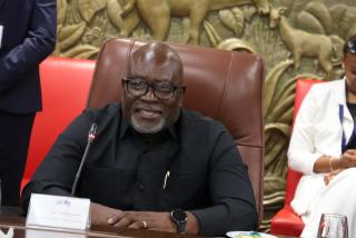 WINDHOEK, 20 March 2026 - Minister of Industries, Mines and Energy, Modestus Amutse, at the one-day Working Visit by the President of Botswana Duma Boko at State House on Friday. (Ali Negumbo) NAMPA 