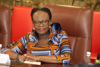 WINDHOEK, 20 March 2026 - Minister of International Relations and Trade, Selma Ashipala-Musavyi, at the one-day Working Visit by the President of Botswana Duma Boko held at State House on Friday. (Ali Negumbo) NAMPA  