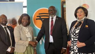 WINDHOEK, 23 March 2026 - The Namibia Tourism Board and First National Bank of Namibia (FNB) have signing an agreement aimed at strengthening tourism entrepreneurship. (Photo by: Justina Shuumbwa) NAMPA