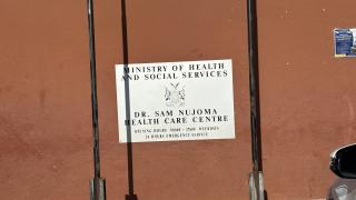 KARIBIB, 20 March 2026 - The signage of the currently existing Karibib Health centre, whose services will soon be expanded through the construction of a new health centre by the Navachab Gold Mine. (Photo by: Isabel Bento) NAMPA