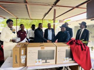 ONAYENA, 25 March 2026- The computers donated by Nam-Mic Holdings to Joseph Simaneka Asino Senior Secondary School.

(Photo: contributed)