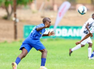 KEETMANSHOOP, 03 April 2026 - An Ohangwena player while in action during their encounter with Oshikoto during their opening match of the 24th edition of the Nedbank Newspaper Cup in Keetmanshoop. The match ended 4-1 in favour of Oshikoto. (Photo by: Hesron Kapanga) NAMPA