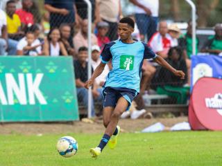 KEETMANSHOOP, 03 April 2026 - ||Kharas player Johan Kooper during the 24th edition of the Nedbank Namibian Newspaper Cup at the Westdene Stadium in Keetmanshoop. The opening match with Kavango West in Group B, ended 2-1 in favour of ||Kharas. (Photo by: Hesron Kapanga) NAMPA