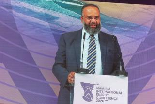 WINDHOEK, 16 APRIL 2026 - Presidential Special Advisor and Deputy Head of the Upstream Petroleum Unit at the Namibian Presidency, Carlo McLeod at the 8th Namibia International Energy Conference. (Photo by: Molly Weyulu) NAMPA