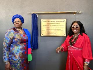 WINDHOEK, 26 April 2026 - President Netumbo Nandi-Ndaitwah and Swapo Secretary General Sophia Shaningwa, pictured at the official inauguration of the Swapo Party building. (Photo by: Eba Kandovazu) NAMPA