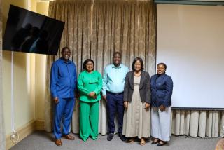 NKURENKURU, 27 April 2026- The Namibian Agronomic Board (NAB) has pledged N.dollars 100 000 worth of fruit tree seedlings to the Kavango West Regional Fruit Tree Planting Project under the “Tapeka, Lima, Tulye” theme, following a courtesy meeting with Governor Verna Sinimbo at the NAB offices in Windhoek on Monday.

(Photo: Contributed)
NAMPA