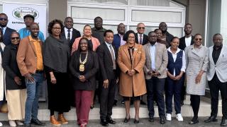SWAKOPMUND, 18 May 2026 - Erongo Governor Natalia |Goagoses, Swakopmund Mayor Suamma Kautondokwa and chairperson of the parliamentary of the standing committee on natural resources and members and stakeholders  photographed during the weeklong capacity building workshop at Swakopmund. (Photo by: Isabel Bento) NAMPA