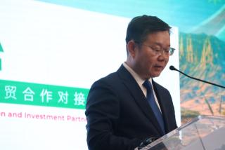 WINDHOEK, 22 May 2026 - Deputy Director-General, Shandong Provincial Foreign Affairs Office, Yang Huaiguang, speaking at the Namibia-China Business Forum in Windhoek on Friday, under the theme “Strengthening Namibia-Shandong Economic Cooperation and Investment Partnerships.”

(Photo by: Chelva Wells) NAMPA