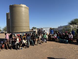 MARIENTAL, 22 May 2026 (NAMPA)-The Hardap leadership visited the Wit Huis settlement to inform them of permanent clean water installation on the way

(Photo: Joe-Chintha Garises)
NAMPA