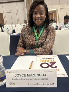 WINDHOEK, 25 February 2025 - Mbiripipo Joyce Muzengua, Deputy Chairperson of the Ovaherero Genocide Foundation and Human Rights Desk leader for the Landless Peoples’ Movement (LPM). (Photo: Contributed) NAMPA.