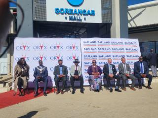 WINDHOEK, 05 JUNE 2026 - President Netumbo Nandi-Ndaitwah (middle) pictured with the high table at the inauguration of Goreangab Mall. (Photo by: Molly Weyulu) NAMPA