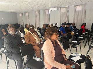 OPUWO, 08 June 2026- Members of the public attending the Namibia Qualifications Authority (NQA) National Information and Sensitisation Campaign on the National Policy on Qualifications Standards in Opuwo on Monday. (Photo: Kaviveterue Virere) NAMPA