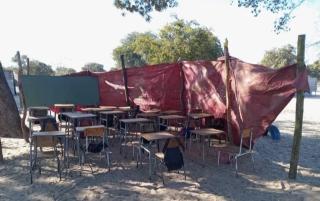 ONKUMBULA, 11 June 2026- The makeshift classroom under a tree at King Shuumbwa primary school in Onkumbula circuit, Oshikoto region.

(Photo: contributed)