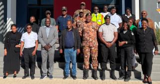 BUITEPOS, 10 June 2026 - Home Affairs, Immigration, Safety and Security Deputy Minister Edward Wambo and delegation  visited Trans-Kalahari and Mamuno border posts (Photo: Contributed) NAMPA 