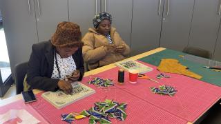 SWAKOPMUND, 11 June 2026 - Ladies enrolled in the Open Doors Education Centre (ODEC) Technical and Vocational Education and Training (TVET) Programme making beaded ornaments. (Photo by: Isabel Bento) NAMPA