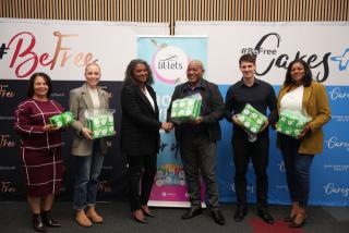 WINDHOEK, 12 June 2026 - The One Economy Foundation in partnership with Lil-Lets handed over 6 000 sanitary pad packs and five menstrual corners to Girl Up Namibia, Havana Charity Work Foundation, Lidar Foundation and the Zambezi Girl Child Foundation. (Photo: Contributed) NAMPA 