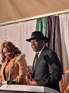 OKAHANDJA, 13 June 2026 - Ndenga Ndaitwah praises late Ovambanderu Chief Kahimemua Nguvauva (Photo: Zebaldt Ngaruka) NAMPA 