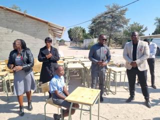 NAKABOLELWA, 18 June 2026 – Shakwa Nyambe and Company Incorporated (SNC Incorporated) on Thursday pledged 82 new desks and 76 chairs valued at N. dollars 63 282 to the Nakabolelwa Combined School in the flood prone Kabbe South Constituency of the Zambezi Region.

(Photo: Michael Mutonga Liswaniso) NAMPA
