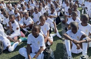 OMUTHIYA, 23 June 2026- Learners from various schools in Omuthiya during the official launch of the Real Madrid foundation clinic.

(Photo: contributed)