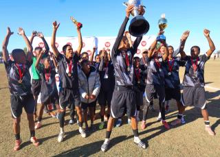 WINDHOEK, 29 June 2026 - Keetmanshoop Football Academy Under-21 Football celebrating a win. (Photo: Contributed) 