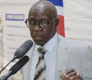 OTJIWARONGO, 29 June 2026 - The Otjozondjupa Chief Regional Officer, Gerson Karaerua speaks at the 2026 State of the Region Address (SORA) at Otjiwarongo's Otjozondjupa Regional Council chambers during a special council meeting on Monday morning. (Photo by: Mulisa Simiyasa) NAMPA