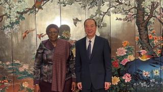 GUANGZHOU, 06 July 2026 - President Netumbo Nandi-Ndaitwah alongside Guangdong Communist Party of China’s Secretary Huang Kunming in Guangzhou on Monday. (Photo by: Isabel Bento) NAMPA