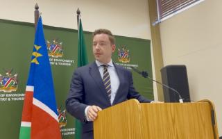 Windhoek, 08 July 2018- Sven Schuppener the United Nations Industrial development organization Project manager at the launch of UNIDO Global Clean hydrogen program in Namibia. (Photo by Eba Kandovazu). NAMPA