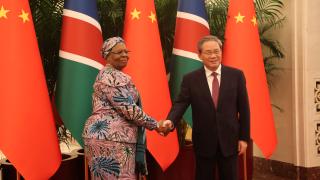 BEIJING, 10 July 2026 - President Netumbo Nandi-Ndaitwah alongside Premier of the State Council of the People’s Republic of China Li Qiang.  (Photo by: Isabel Bento) NAMPA