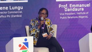 SWAKOPMUND, 15 July 2026 - Director of Zambia’s Zaffico PLC Irene Lungu who was part of the panel discussion themed “The Golden Age of Strategic PR: Pathway to WPRF/APRA 2026,” an opening event for the Effective Communicators Conference in Swakopmund. (Photo by: Isabel Bento) NAMPA