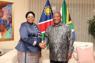 PRETORIA, 20 August 2025 - President Netumbo Nandi-Ndaitwah and her South African counterpart Cyril Ramaphosa co-chair the Fourth Namibia-South Africa Bi-National Commission in Pretoria on Friday, 17 July. (Photo: Contributed) NAMPA