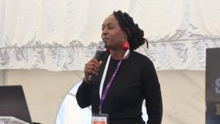 SWAKOPMUND, 15 JULY 2026 - Veteran journalist and former public relations practitioner Ester Mbathera presenting on the importance of journalist/communicators’ relationship during a break away session at the Effective Communicators Conference at Swakopmund on Wednesday. (Photo by: Isabel Bento) NAMPA