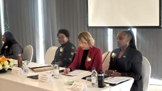 SWAKOPMUND, 20 July 2026 - Deputy Minister of Urban and Rural Development Evelyn !Nawases-Taeyele (far left), Swakopmund Councillor Charlene Audrey Hartung (middle) and Deputy Executive Director Christela Mwenyo attending the opening of the 2026 Annual Rural Development Progress Review and Planning Workshop in Swakopmund on Monday. (Photo by: Isabel Bento) NAMPA